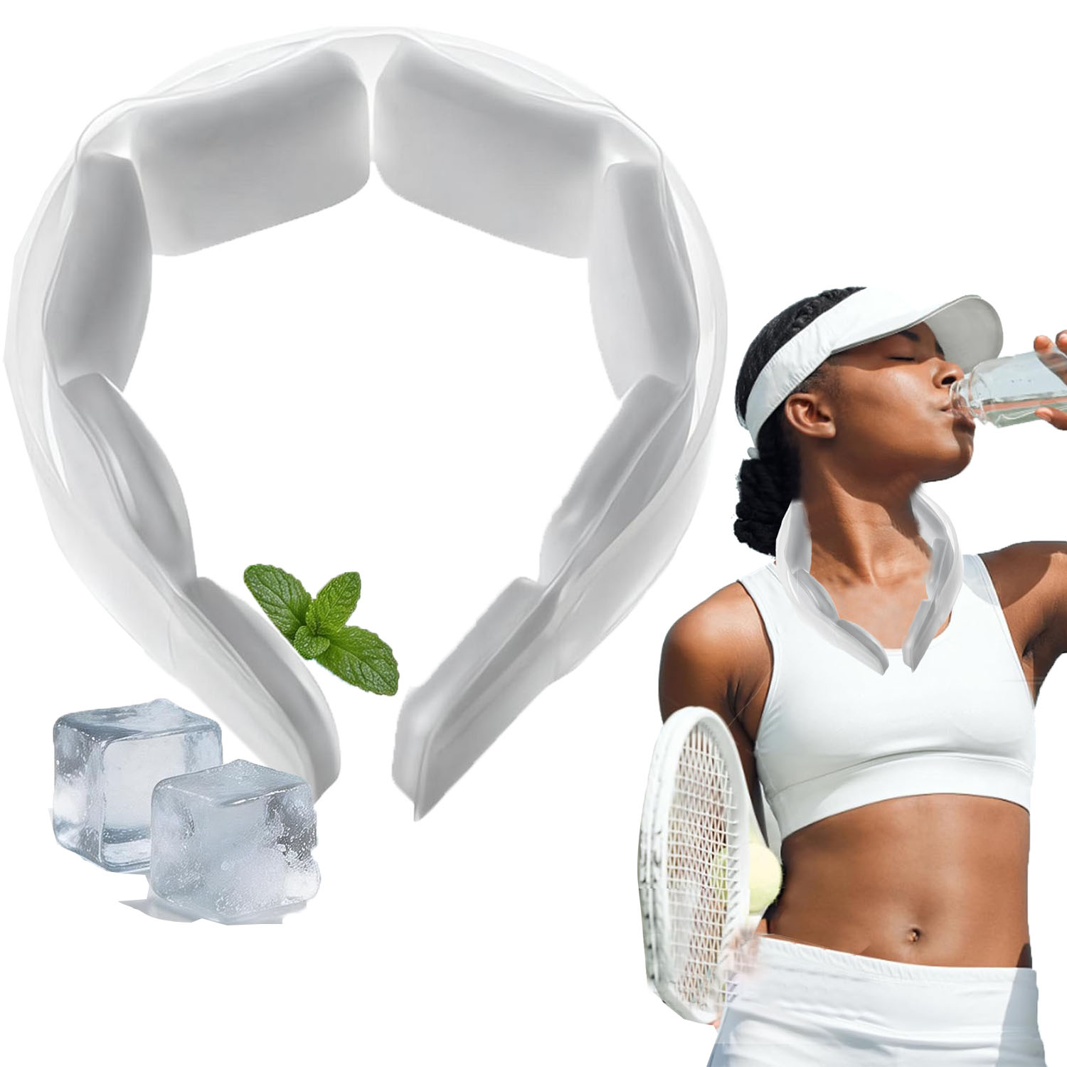 Outdoor Sport Hose - Anello refrigerante riutilizzabile per il collo,