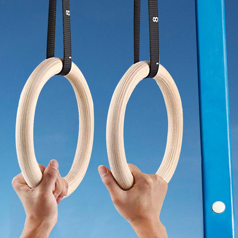 Outdoor Sport Bar - Anelli da ginnastica in legno di
